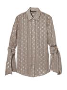 Banana Republic Dillon-fit Foil Stripe Tie-sleeve Shirt