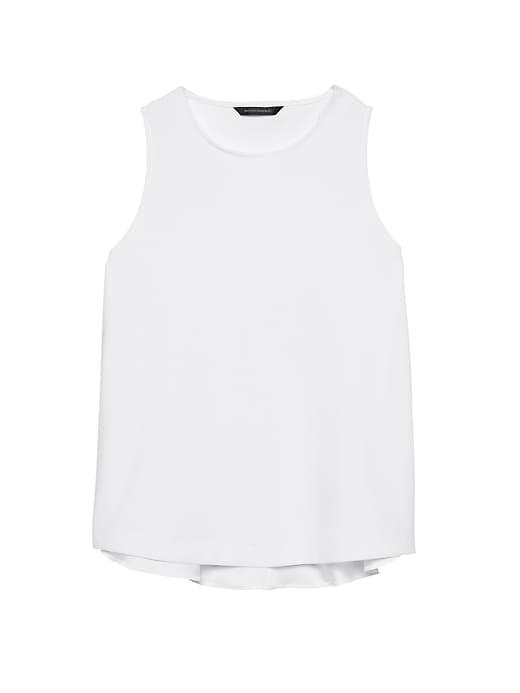 Banana Republic Womens Ruffle Cross-back Top White Size M