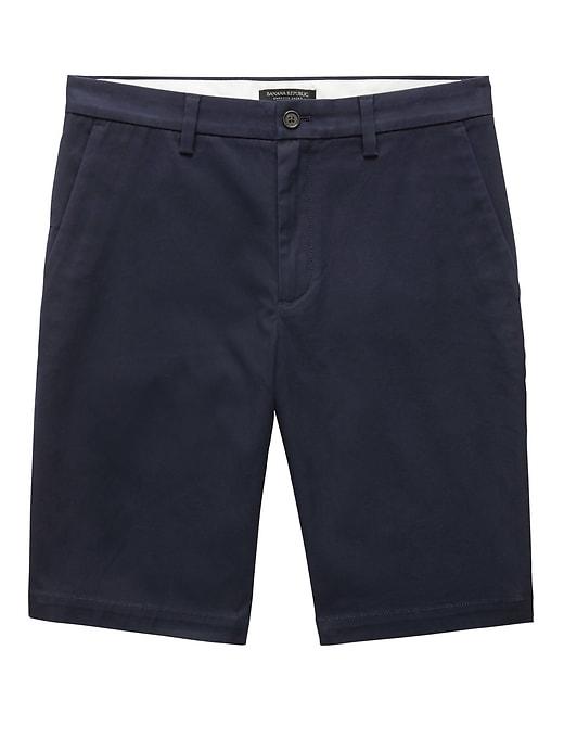 Banana Republic Mens 11 Stretch-cotton Emerson Straight Short Navy Size 32w