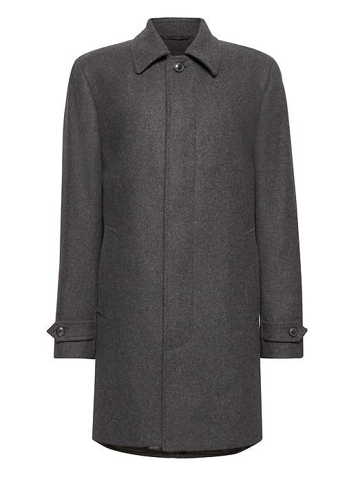 Banana Republic Mens Italian Melton Wool Blend Car Coat Heather Charcoal Gray Size Xs