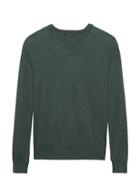 Banana Republic Mens Silk Cotton Cashmere V-neck Sweater Spa Green Size Xxs
