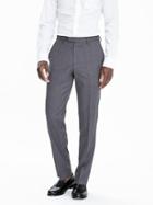 Banana Republic Mens Standard Grey Camel Plaid Wool Trouser Size 34w 36l Tall - Gray