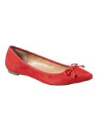 Banana Republic Womens Pointed-toe Robin Ballet Flat Ultra Red Size 10