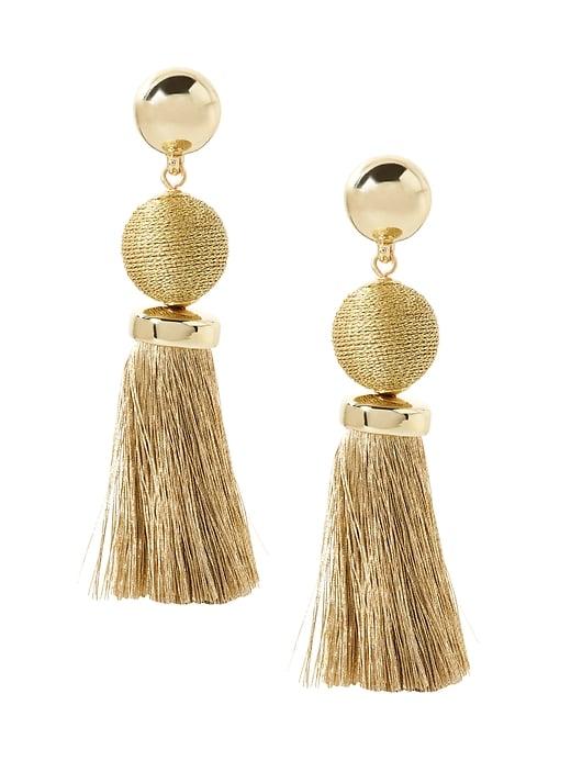 Banana Republic Womens Classic Bauble Tassel Earring Gold Size One Size