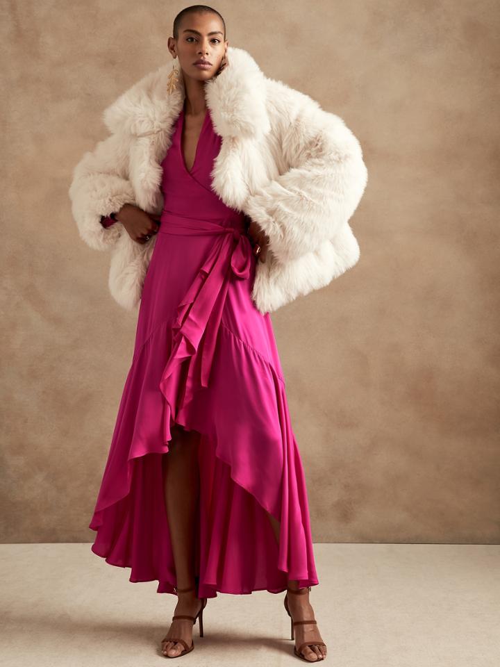 Ruffle Wrap Dress