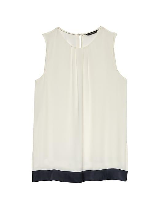 Banana Republic Womens Color-blocked Top White Size Xl