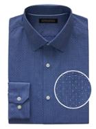 Banana Republic Mens Grant Slim-fit Non-iron Dot Shirt Navy Size Xxl