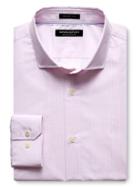 Banana Republic Mens Grant Fit Gingham 120s Supima Cotton Shirt Size L Tall - Pink Oxford