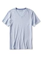 Banana Republic Soft Wash Vee Tee Size L Tall - Light Blue Heather