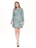 Banana Republic Womens Floral Drop Waist Dress Size 0 Petite - Sidewalk Gray