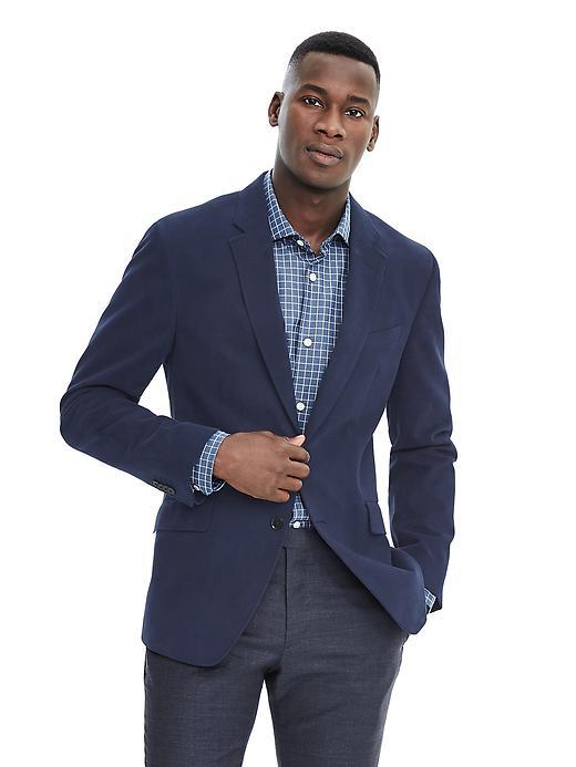 Banana Republic Mens Slim Notch Lapel Blazer - Navy
