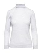 Banana Republic Womens Machine-washable Merino Wool Turtleneck Sweater Heather Light Gray Size Xs