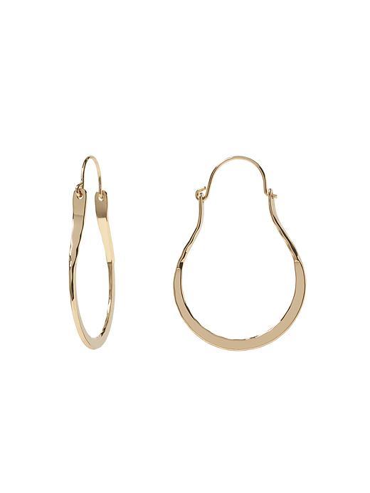 Banana Republic Hammered Hoop Earring Size One Size - Gold