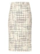 Banana Republic Womens Italian Tweed Pencil Skirt With Side Slit Alabaster Size 10