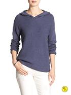 Banana Republic Factory Sweater Hoodie Size L - Blue Heather