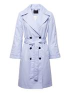 Banana Republic Womens Water-resistant Modern Trench Coat Light Blue Size S