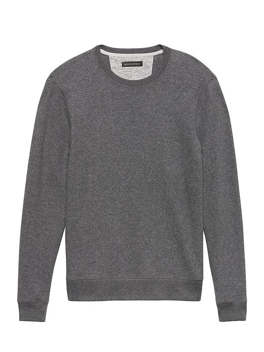 Banana Republic Mens Brushed Waffle-knit Crew-neck T-shirt Dark Charcoal Gray Size S