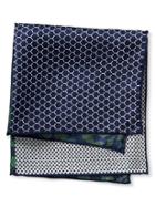 Banana Republic Mens Four In One Military Silk Pocket Square Size One Size - Green