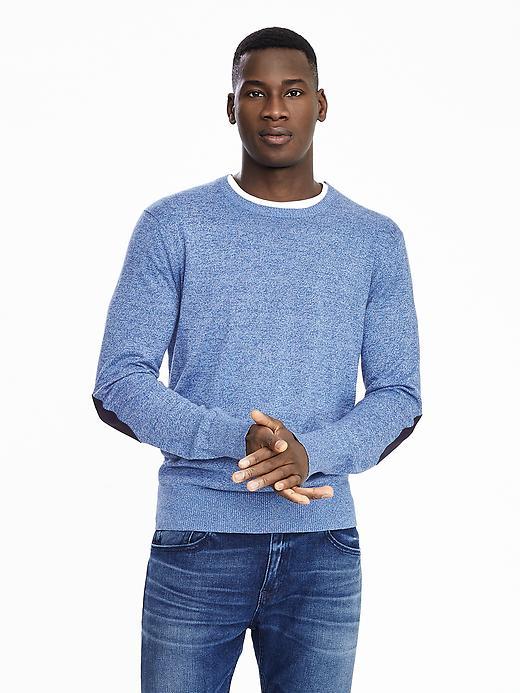 Banana Republic Mens Pima Cotton Cashmere Crew Pullover Size L Tall - Ocean Surf