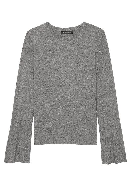 Banana Republic Womens Milano Stitch Flare-sleeve Sweater Gray Size Xs