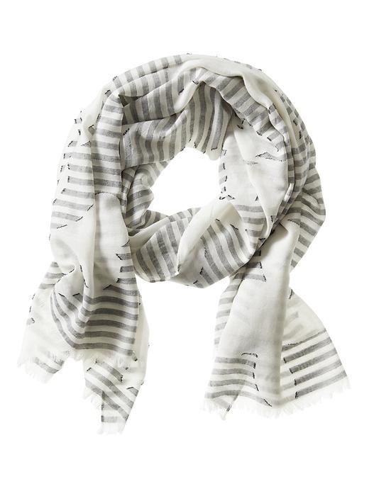 Banana Republic Stripe Jacquard Scarf Size One Size - Cocoon
