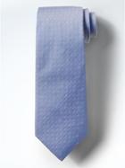 Banana Republic Mens Monogram Textured Geo Silk Nanotex Tie - Light Blue