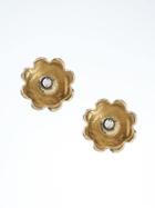 Banana Republic Womens Dainty Floral Stud Earring - Gold