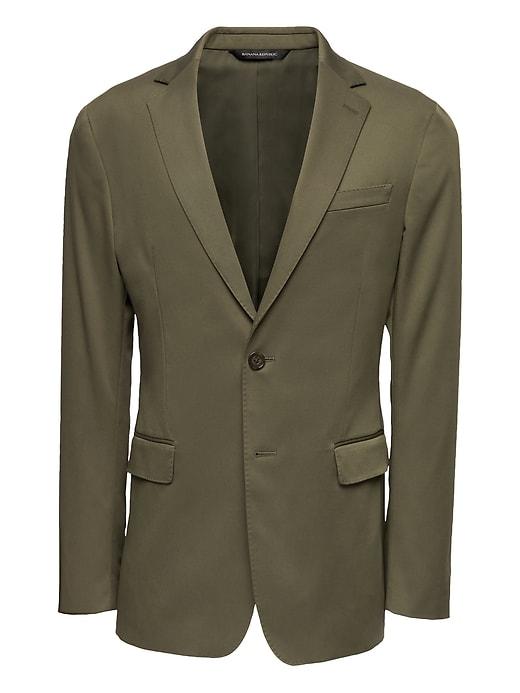 Banana Republic Mens Slim Rapid Movement Suit Jacket Fatigue Jacket Size 36