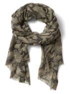 Banana Republic Camo Sheer Rectangular Scarf - Seaweed