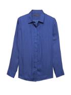 Banana Republic Womens Dillon Classic-fit Soft Shirt Comet Blue Size S