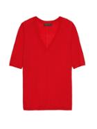 Banana Republic Womens Machine-washable Merino V-neck Sweater Tamale Red Size M