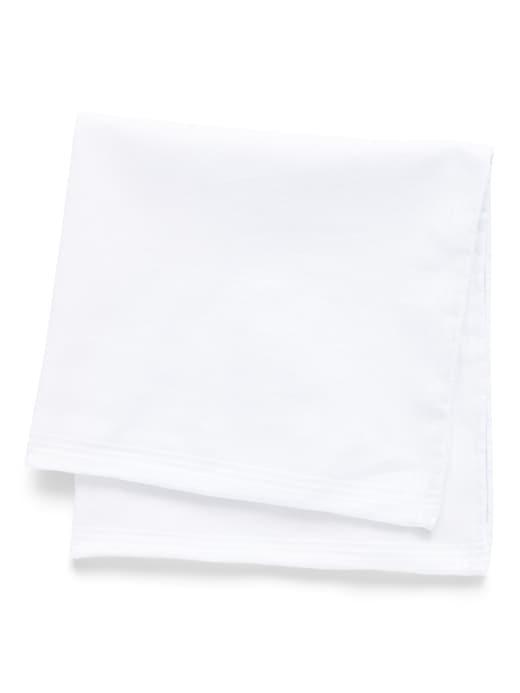 Banana Republic Mens Basic Cotton Pocket Square White Size One Size