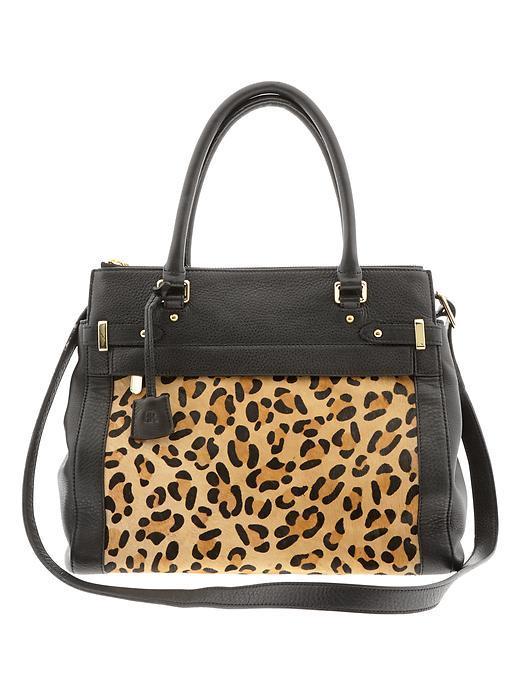 Banana Republic Bettina Haircalf Satchel - Leopard