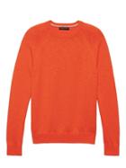 Banana Republic Mens Textured Cotton Crew-neck Sweater Orange Pop Size Xxl