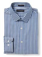 Banana Republic Mens Camden-fit Non-iron Bengal Stripe Shirt White/blue Size L