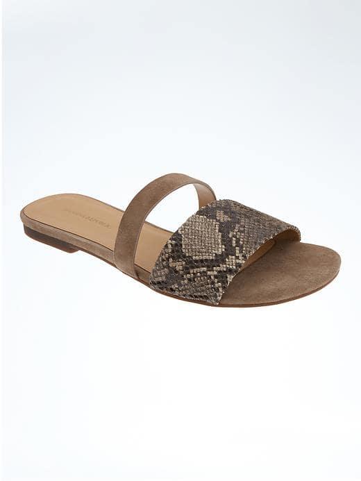 Banana Republic Double Strap Slides - Natural Mix