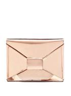 Banana Republic Bow Metallic Clutch - Rose Gold