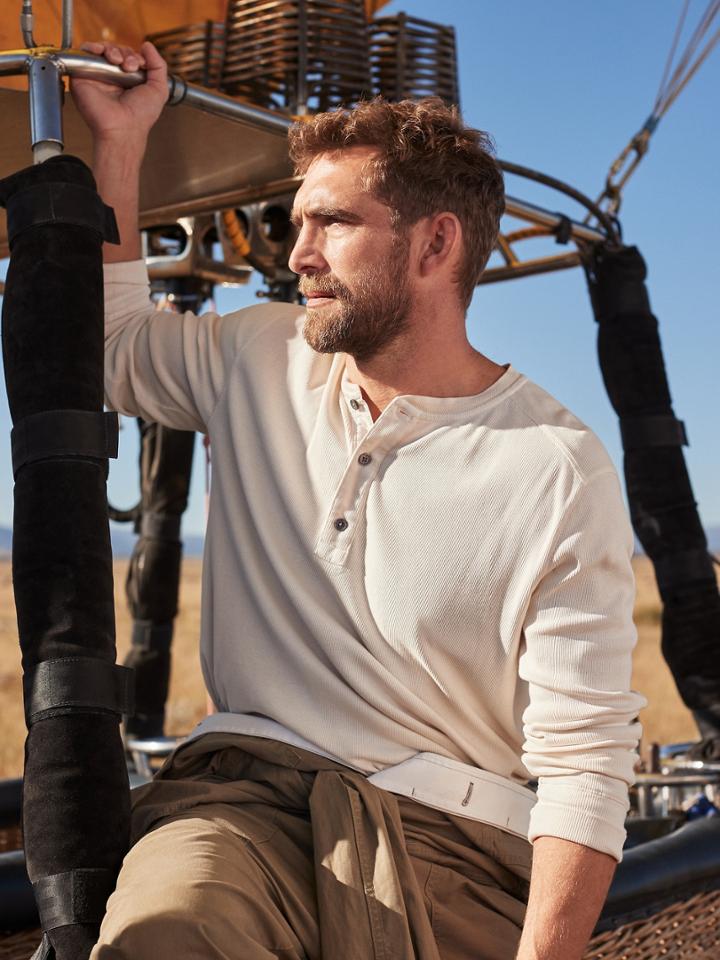 Authentic Ribbed Cotton Henley