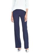 Banana Republic Womens Petite Logan Trouser-fit Lightweight Wool Pant Navy Size 00