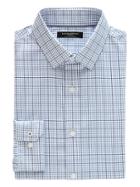 Banana Republic Mens Camden Standard-fit Non-iron Check Shirt Brilliant Blue Size Xxs