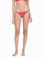 Banana Republic Womens Variegated Stripe Bikini Bottom Size L - Red Glow