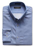 Banana Republic Mens Grant Fit Blue Diamond Non Iron Shirt Size L Tall - Indigo