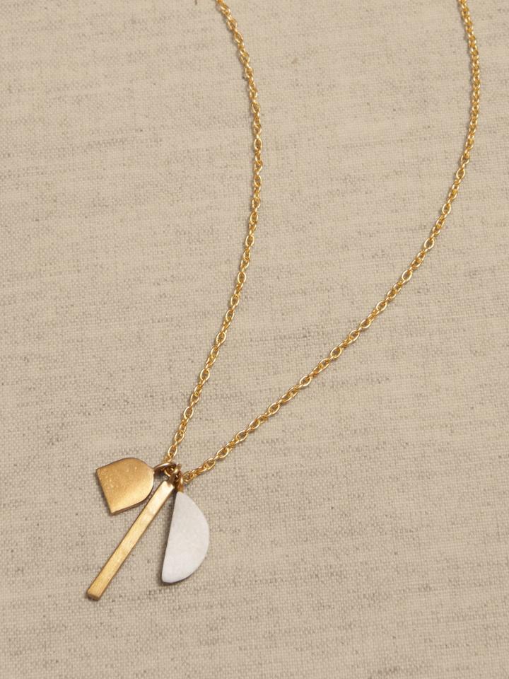 Marble Delicate Pendant Necklace | Aureus + Argent