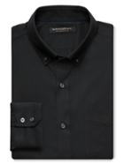 Banana Republic Mens Slim Fit Non Iron Black Shirt Size L Tall - Black