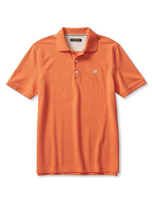 Banana Republic Mens Signature Pique Polo Size L Tall - Warm Orange