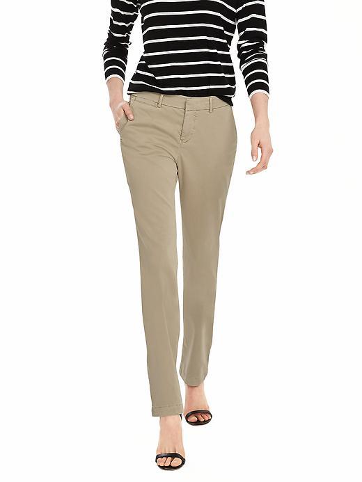 Banana Republic Straight Fit Chino Size 0 Petite - Workwear Khaki