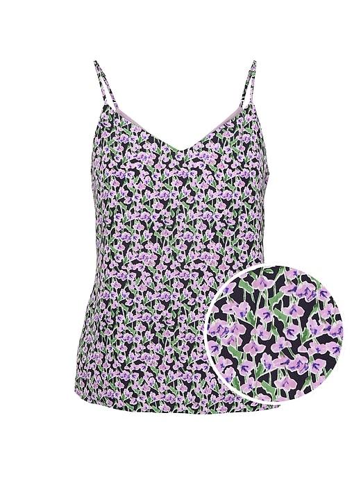 Banana Republic Petite Floral Strappy Camisole