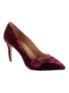 Banana Republic Womens Madison 12-hour Velvet Bow Pump Novel Burgundy Red Velvet Size 7