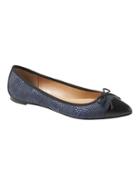Banana Republic Womens Pointed-toe Robin Ballet Flat Navy & Black Size 8
