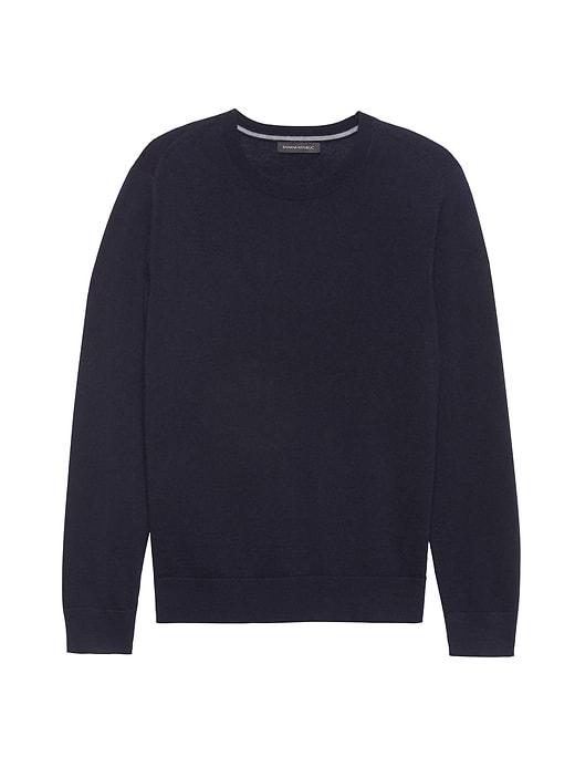 Banana Republic Mens Extra-fine Italian Merino Wool Crew-neck Sweater Blue Murano Size Xl